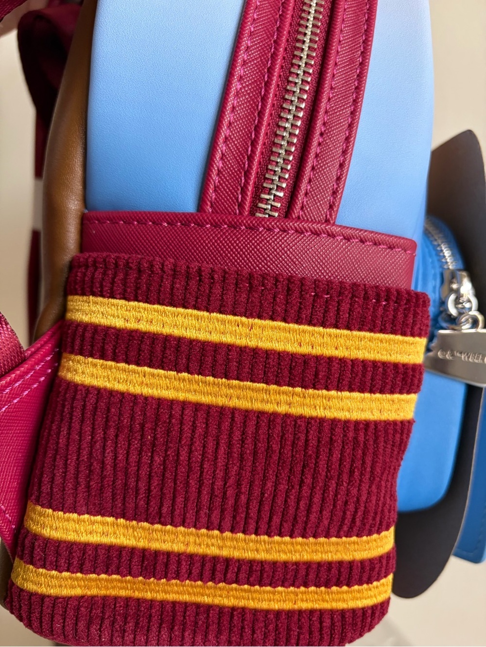 Loungefly White, Blue and Maroon Hermione with Book Mini Backpack - Picture 3 of 5